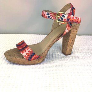 NEW! CHINESE LAUNDRY cork platform heeled sandal - SZ 10